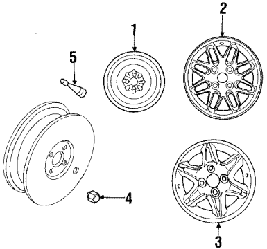 Diagram for 2000 Infiniti G20 Wheels