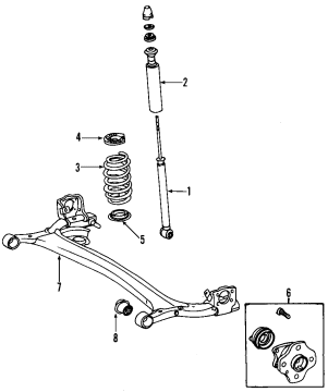 Diagram for 2008 Scion xB Rear Axle, Suspension Components