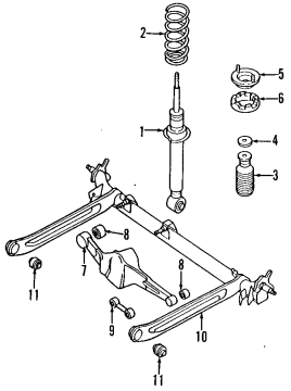 2001 Nissan Maxima Rear Axle, Suspension Components