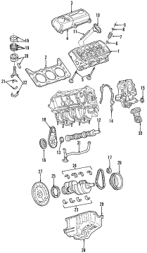 Thumbnail Engine Parts & Mounts, Timing, Lubrication System for 2001 Ford E-250 Econoline Engine & Trans Mounting