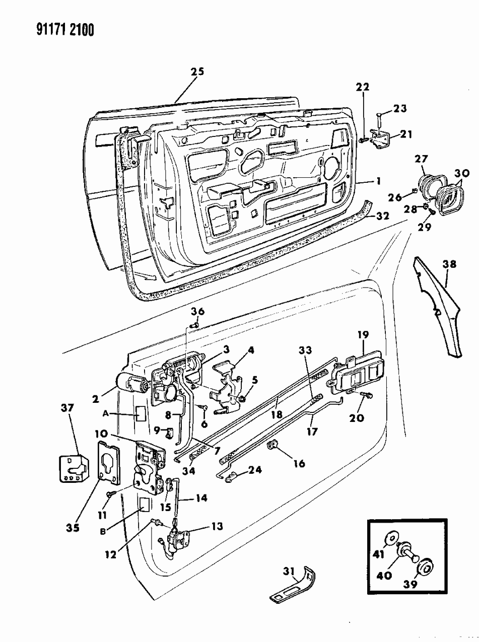 Mopar 4480729 Seal-Front Door Hinge Pillar At Belt