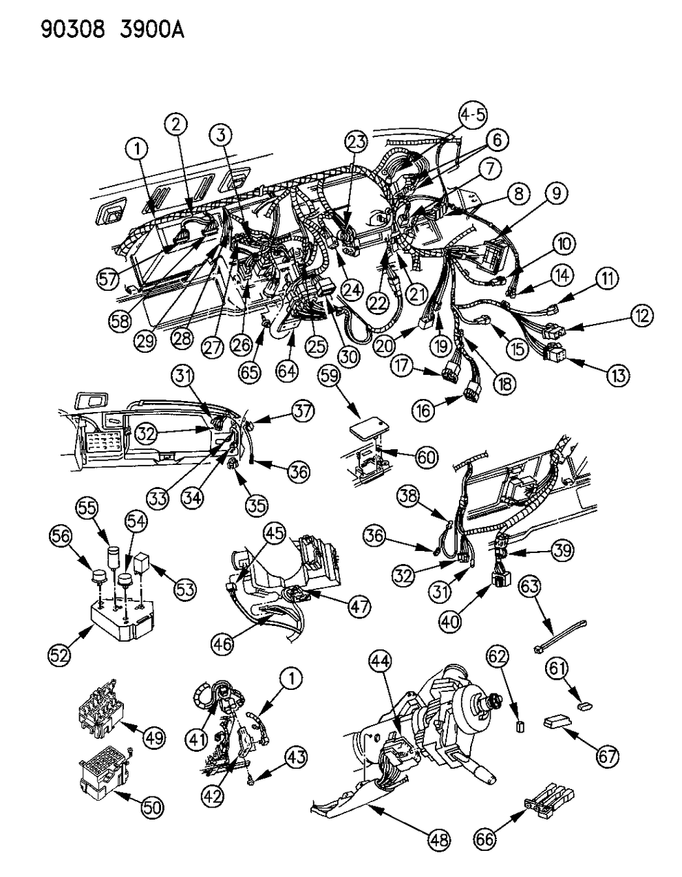Mopar 56016826 -Instrument Panel Std W/AC & 2SPD Wipe