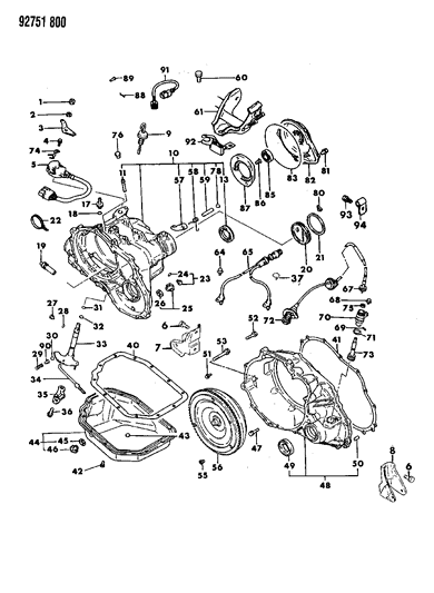 1993 Dodge Stealth  Bolt Diagram for MD734702