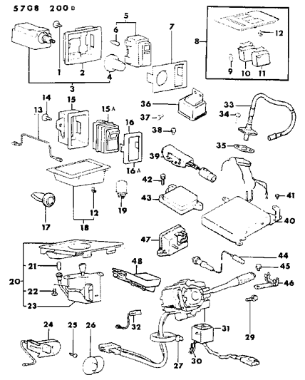 1986 Dodge Conquest  Screw-Machine Diagram for MS350047