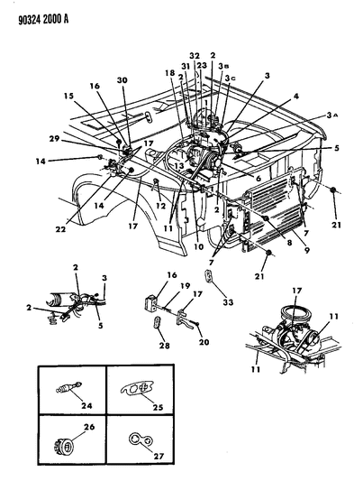 1991 Dodge Dakota  Tube-Water Pump Inlet Diagram for 55036160