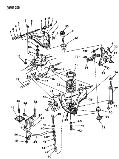 1992 Dodge Dakota  Nut-HEXAGON Lock Diagram for 6501094