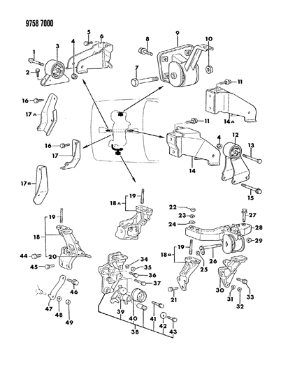1989 Dodge Colt  Bolt Diagram for MF241281