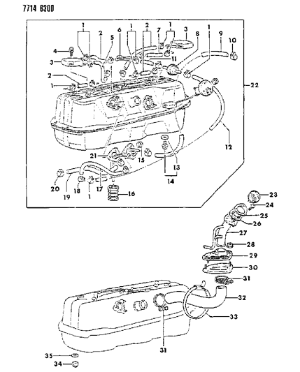 1987 Dodge Ram 50  Clip Diagram for MS660171