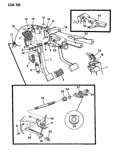 1986 Dodge Caravan GROMMET-Clutch Cable Lock RETAINER Diagram for 5206244