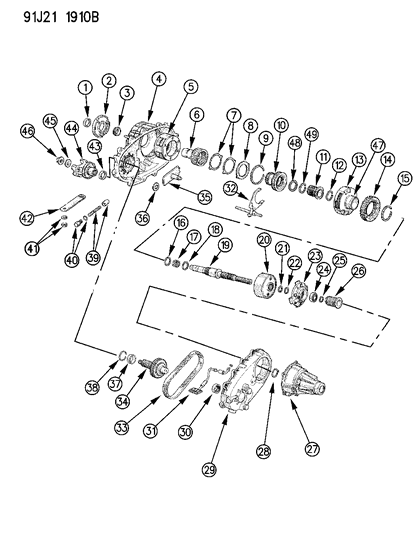1993 Jeep Grand Wagoneer  Seal Diagram for 4638904