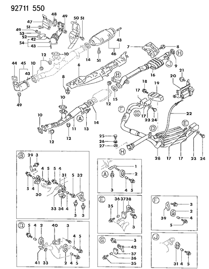 1994 Dodge Stealth  Shield-Exhaust Hanger Diagram for MB687527
