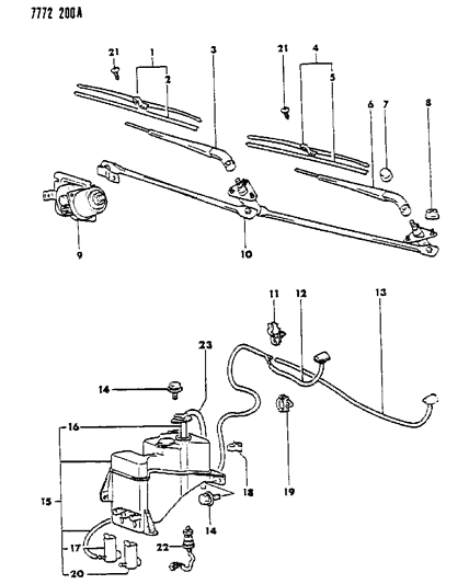1988 Dodge Colt  Clip-Roof Lid Diagram for MB358175