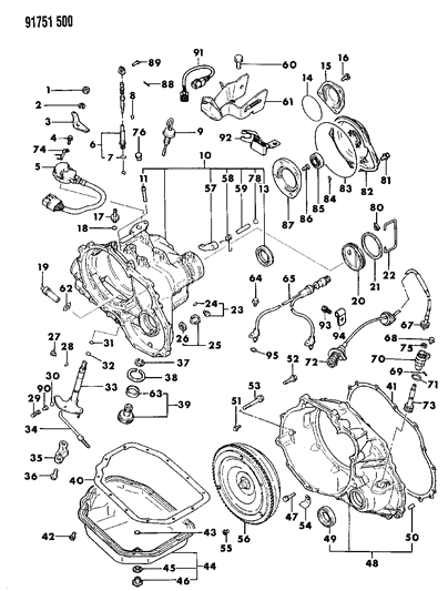 1991 Dodge Stealth  Pin-Locating Diagram for MF472405
