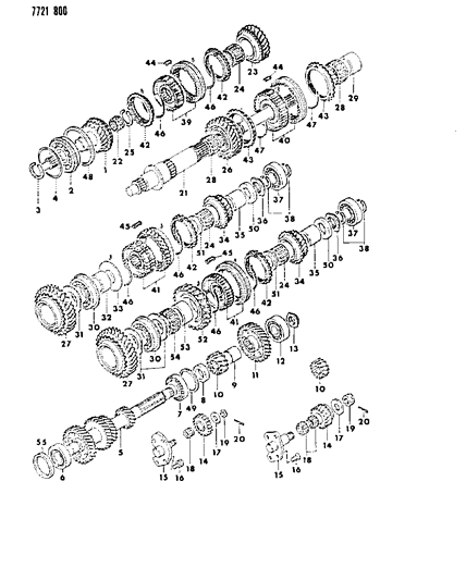 1987 Dodge Raider Ball-Automatic Transmission Valve Body Inner Diagram for MF540006
