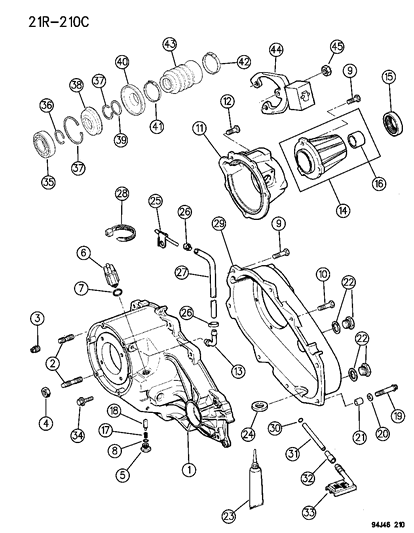 1995 Jeep Cherokee  Plug-Oil Fill Diagram for 4856641
