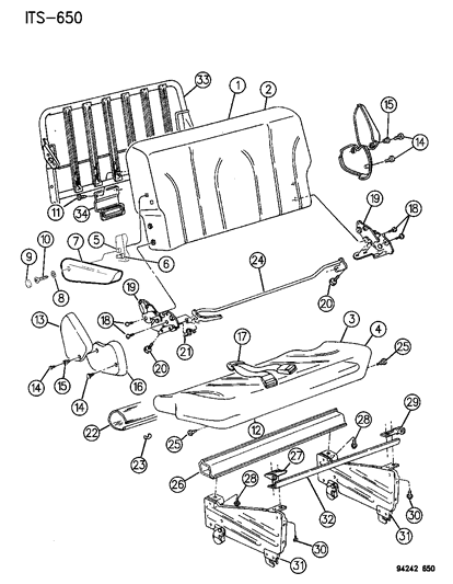 1994 Dodge Caravan  Screw-Pan Head Diagram for 6503287