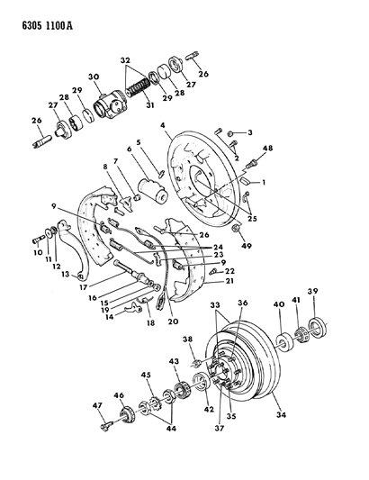1987 Dodge Ram Van  Cup-Wheel Bearing Diagram for 2955374