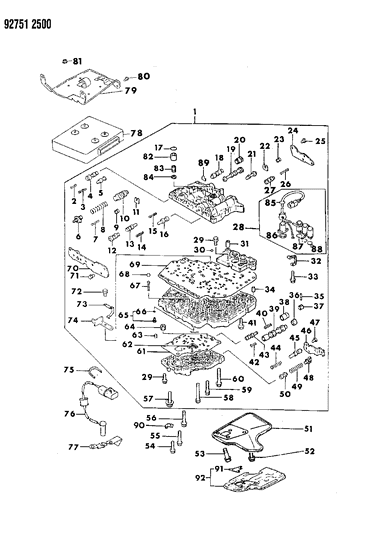 1992 Dodge Stealth  Screw-Tapping Diagram for MF453033
