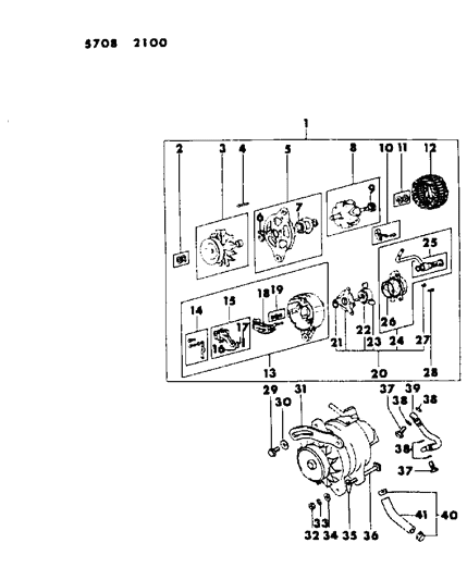 1985 Dodge Ram 50  Bolt-T/C Diagram for MF650102