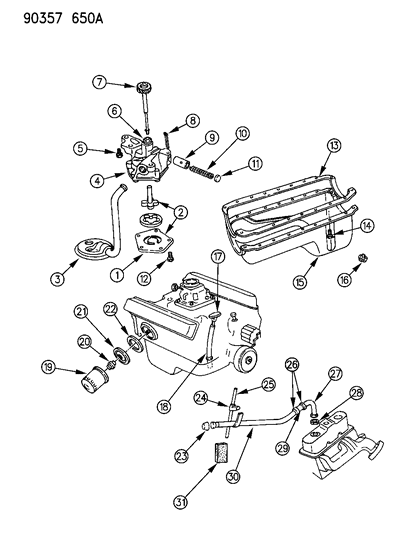 1992 Dodge D250 BUSHING-Oil Pump And DISTIBUTOR Diagram for 1737725
