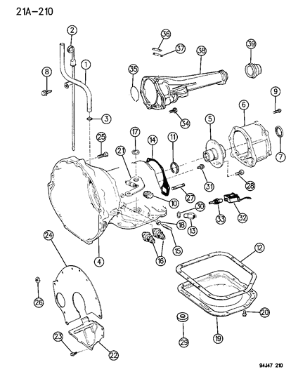1996 Jeep Cherokee Screw-HEXAGON Head Diagram for 4723548