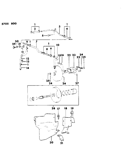 1986 Dodge Conquest  Bolt-Exhaust Pipe Diagram for MF240027
