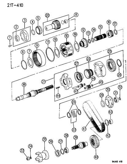 1996 Jeep Cherokee Seal-Output Shaft Diagram for 4798125