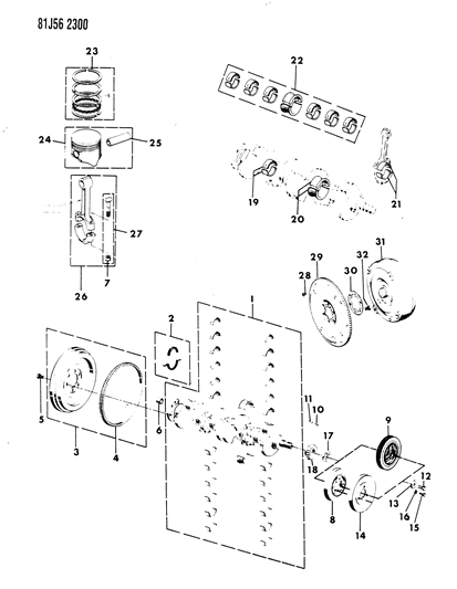 1984 Jeep J10  Nut-HEXAGON FLANGE Diagram for J4006385