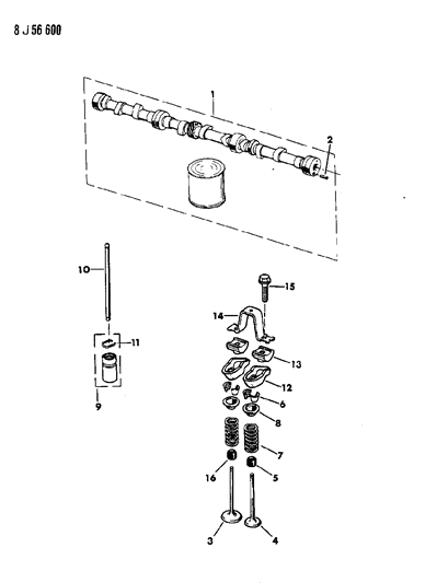 1988 Jeep J10 PUSHROD-Valve Diagram for 33002986