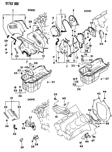 1991 Dodge Stealth  Bolt-HEXAGON FLANGE Head Diagram for MD097012