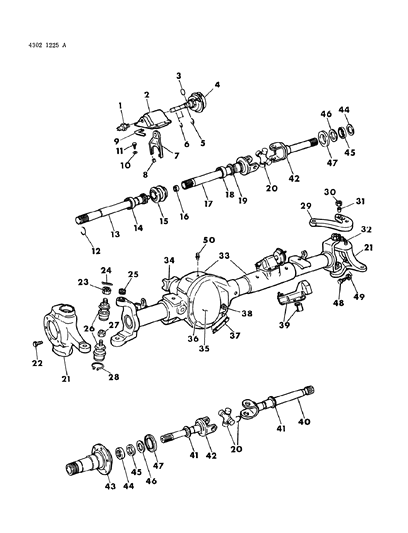 1985 Dodge W350  Bolt-Axle Disconnect Cover Diagram for 4137734