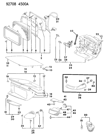 1993 Dodge Stealth  Bulb Diagram for MS820047
