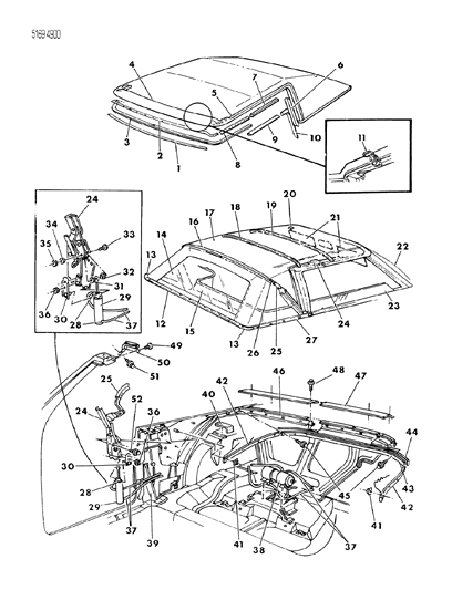 1985 Chrysler LeBaron  Bolt Diagram for 6100276