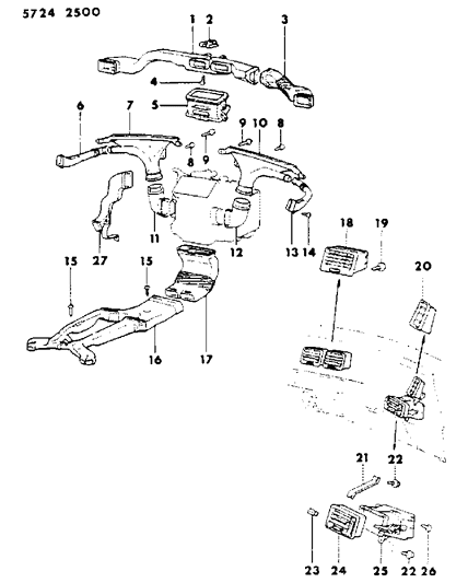 1985 Dodge Colt  Screw-Air Bag Equipment Diagram for MB259950