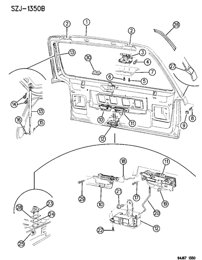 1994 Jeep Grand Cherokee  Screw-Round Head Diagram for 6503154