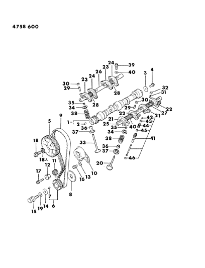 1984 Dodge Colt  Bolt-HEXAGON FLANGE Head Diagram for MF140232