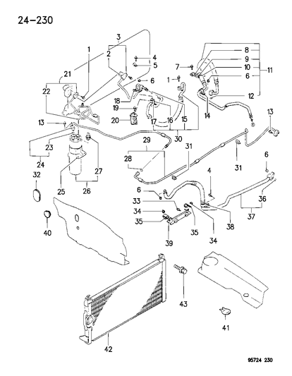 1996 Dodge Stealth  O Ring-Air Conditioning Line Diagram for MB946604