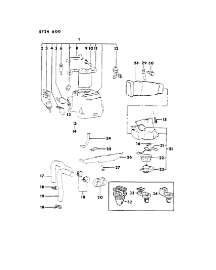1986 Dodge Conquest  Bolt-Abs Equip Diagram for MS240045