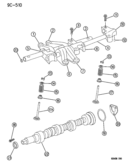 1995 Chrysler Concorde  DOWEL Pin-Rocker Diagram for 4573379