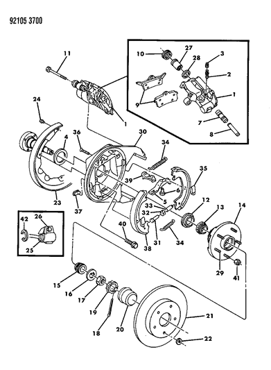 1992 Chrysler Imperial  Sleeve-Disc Brake CALIPER Diagram for 4423573