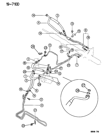1995 Chrysler Sebring  Clip Diagram for MR133826