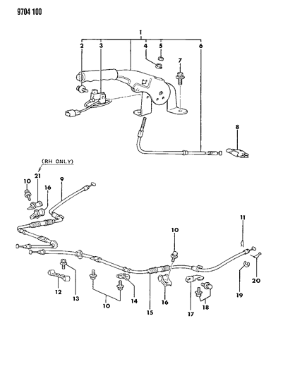 1989 Dodge Colt  PERF Part-Parking Brake Switch MOUNTI Diagram for MF240001