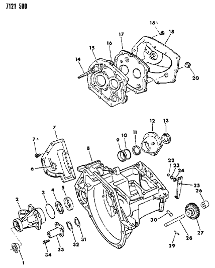1987 Dodge Daytona Plug-Oil Fill Diagram for 4348325