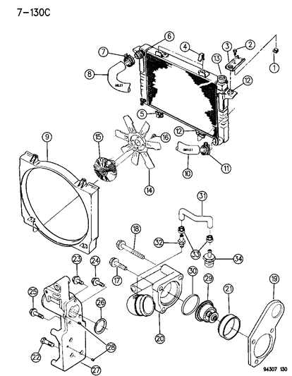 1996 Dodge Ram 2500  Cap-HEXAGON Head Diagram for 4429621