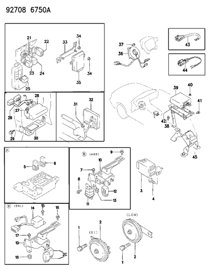 1993 Dodge Colt  Bolt Diagram for MS240391