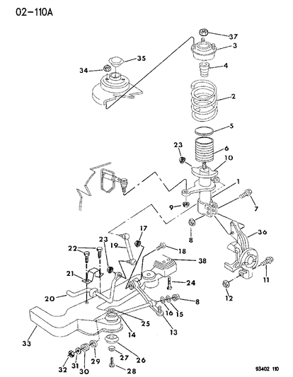1995 Dodge Intrepid  Nut-HEXAGON FLANGE Lock Diagram for 6502396
