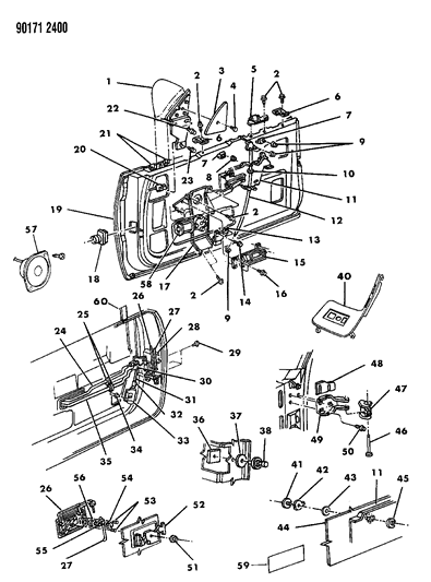 1990 Chrysler LeBaron  Nut-HEXAGON Nut-CONED Washer Diagram for 6100047