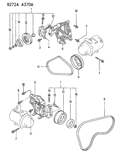 1994 Dodge Colt  Bolt Diagram for MF244870