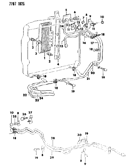 1988 Dodge Raider  Gasket-Oil Cooler Tube Diagram for MB033054