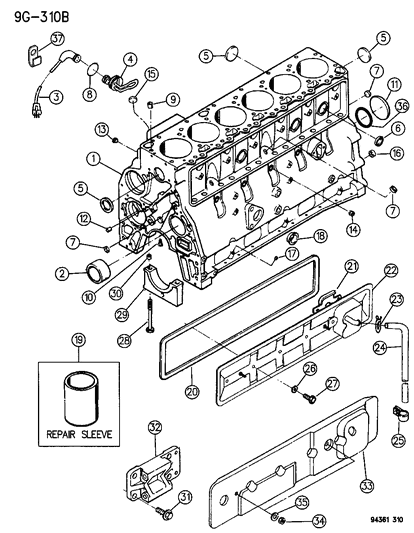 1996 Dodge Ram 2500  Plug-Pipe Diagram for 4429619
